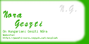 nora geszti business card